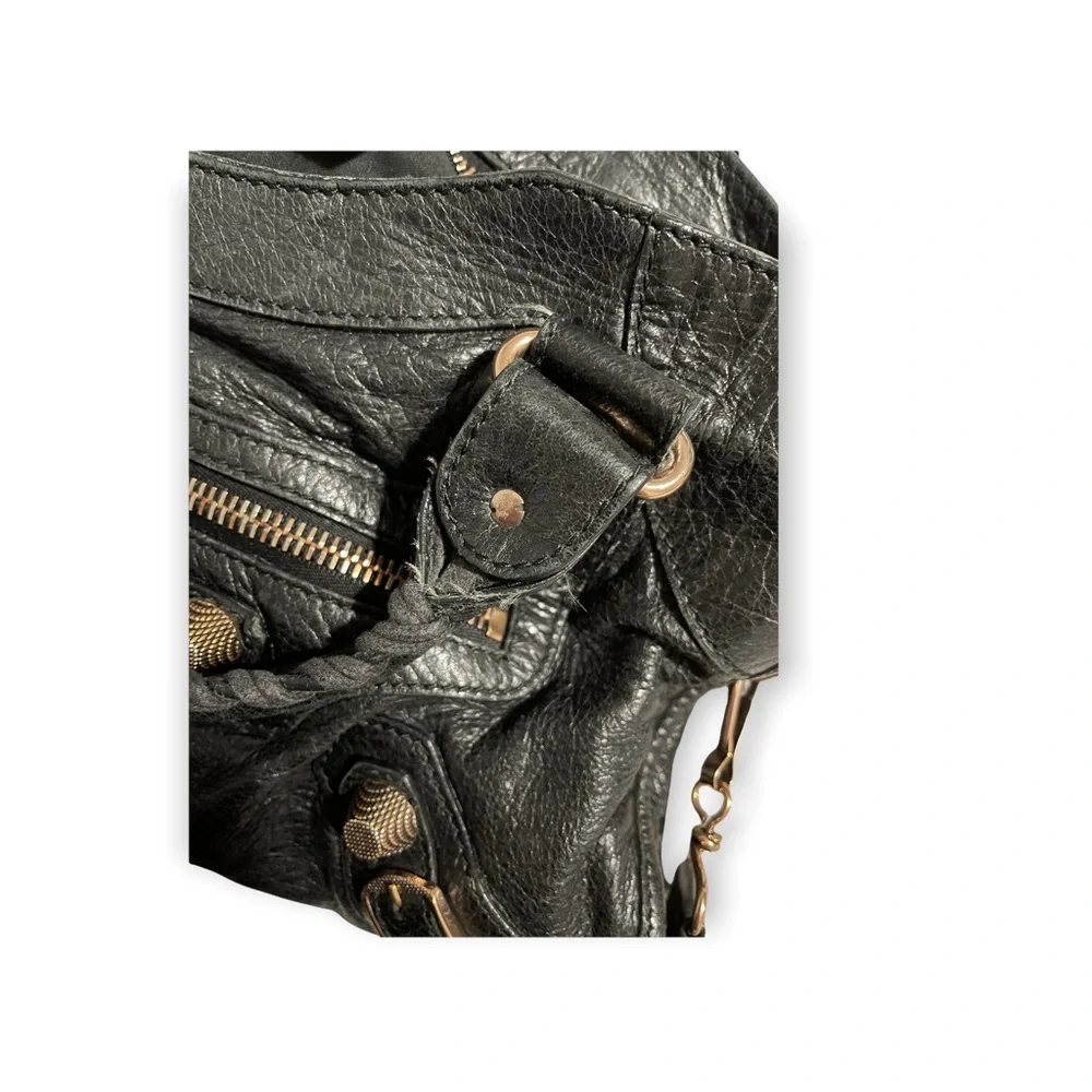 Balenciaga Black Leather Satchel - Picture 7 of 11